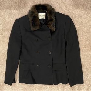 Women’s Blazer w/ Faux Fur Collar - Size 6P